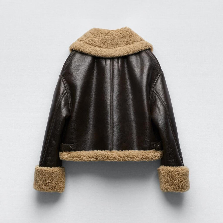 BROWN FAUX JACKET