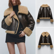 BROWN FAUX JACKET